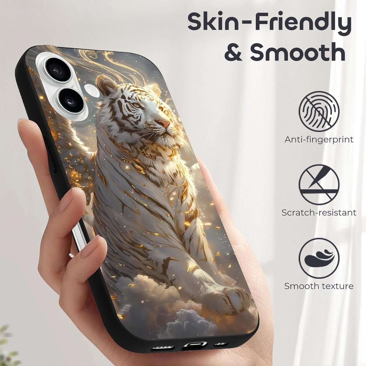 buewutiry cute soft golden white tiger silicone case for iphone 16 compatible phone case in ins style model for 7 plus buewutiry cute soft golden white tiger silicone case for iphone 16 compatible phone case in ins style model for 7 plus