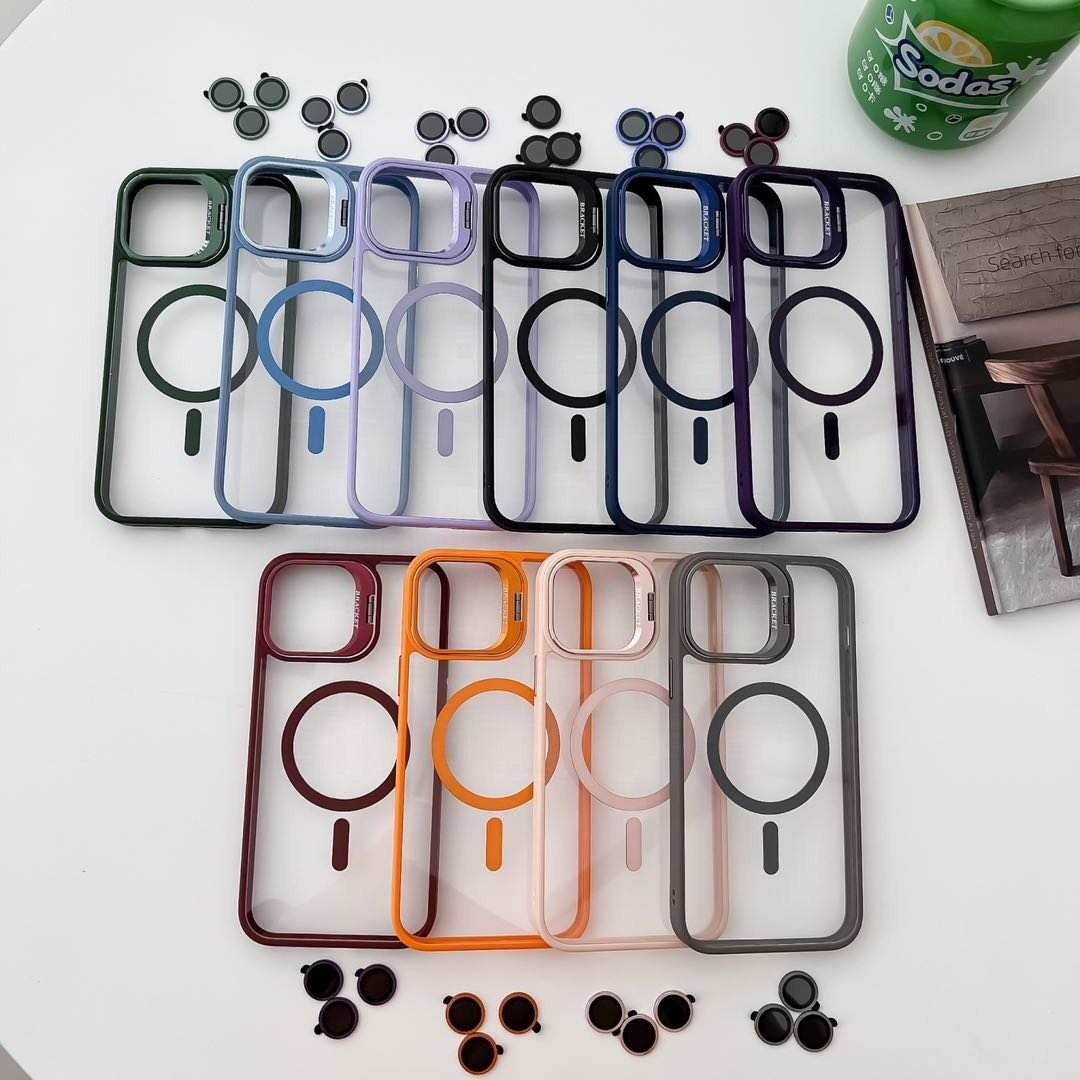 new protection case iph 15promax magnetic clear phone cover for iphone14promax lens camera bracket holder with protector new protection case iph 15promax magnetic clear phone cover for iphone14promax lens camera bracket holder with protector