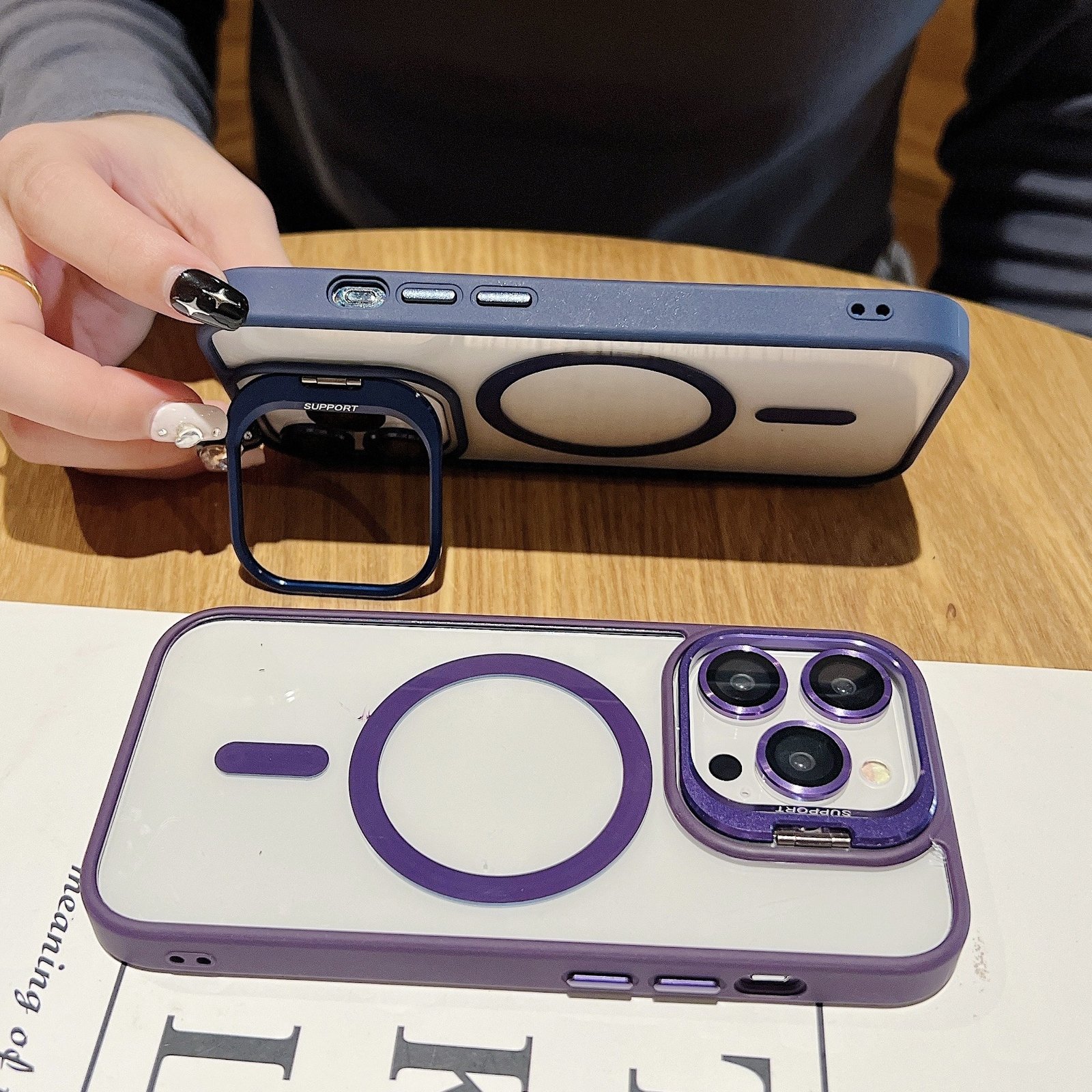 new protection case iph 15promax magnetic clear phone cover for iphone14promax lens camera bracket holder with protector new protection case iph 15promax magnetic clear phone cover for iphone14promax lens camera bracket holder with protector