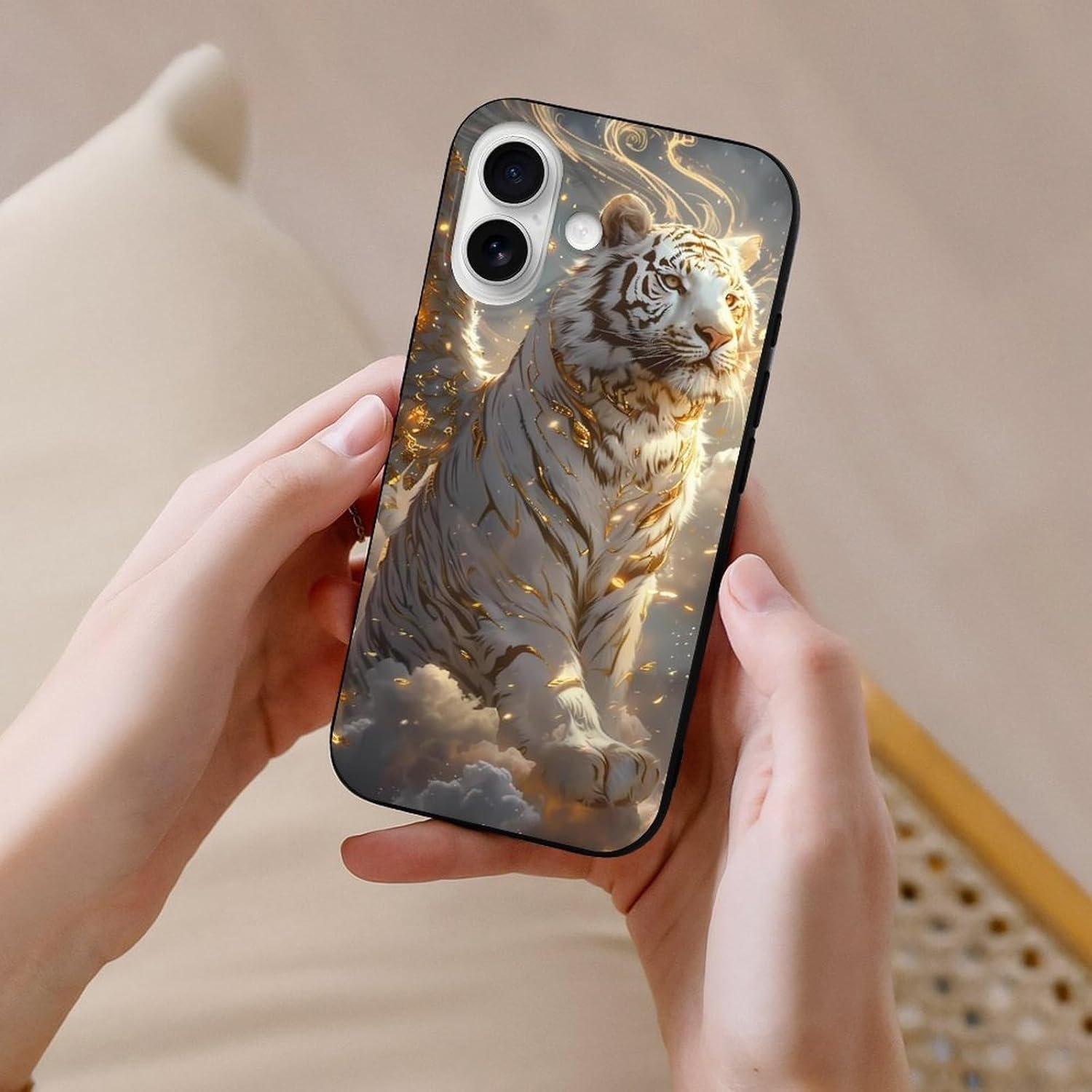 buewutiry cute soft golden white tiger silicone case for iphone 16 compatible phone case in ins style model for 7 plus buewutiry cute soft golden white tiger silicone case for iphone 16 compatible phone case in ins style model for 7 plus